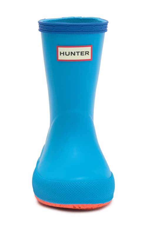 Shop Hunter Kids' First Classic Rain Boot In Vivd Blue/imperial Blue