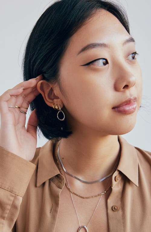 Ana Luisa Gold Drop Earrings In Silver