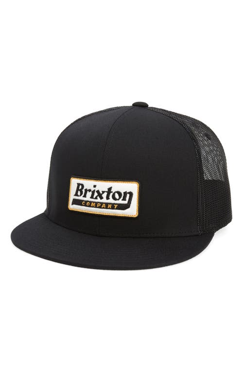 Brixton Steadfast Mesh Snapback Hat in Black
