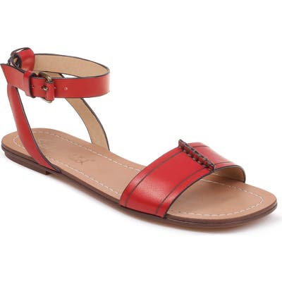 Splendid Tabitha Ankle Strap Flat Sandal, Red