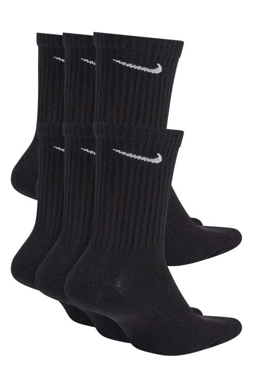 Nike Everyday Max Cushion 3-pack Crew Socks In 010 Black/white