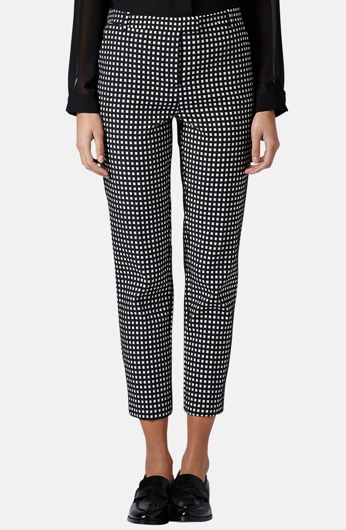 gingham cigarette pants