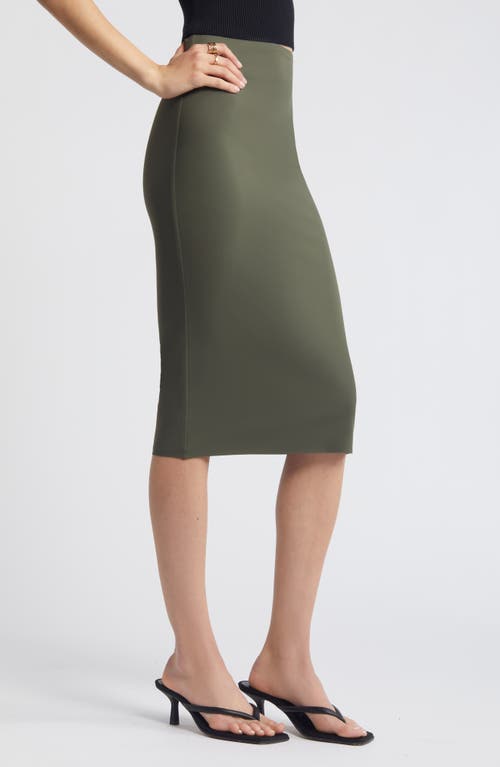 Shop Open Edit Smooth Edit Midi Skirt In Green City