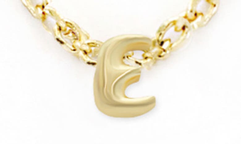 Panacea Bubble Initial Necklace In Gold-e