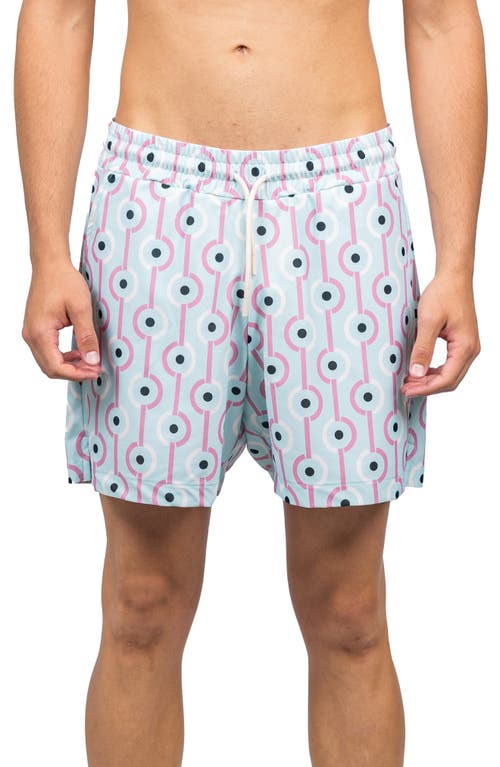D.RT D. RT Ventura Volley Swim Shorts in Blue Pink