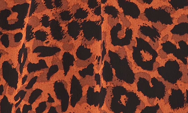 CECE LEOPARD PRINT SMOCKED LONG SLEEVE BLOUSE