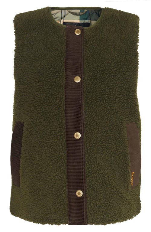 BARBOUR BARBOUR DULSIE HIGH PILE FLEECE QUILTED VEST 
