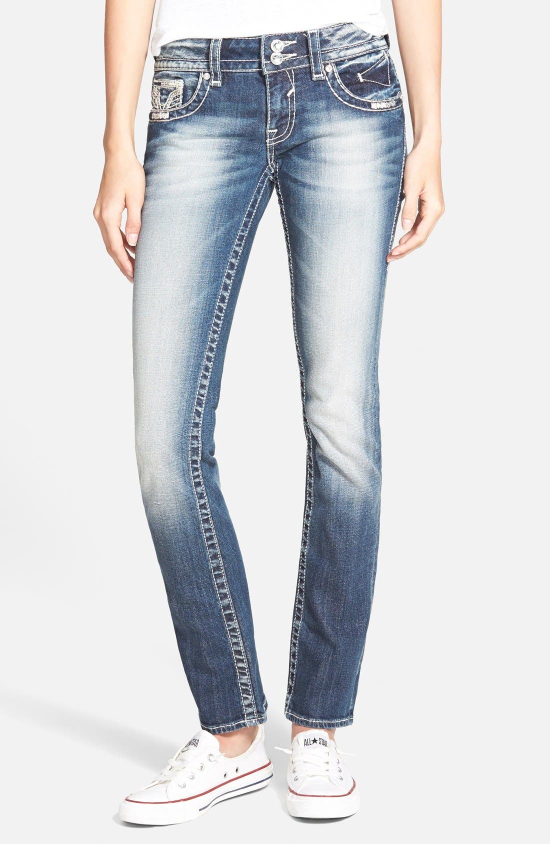 Vigoss Straight Leg Jeans (Dark) Nordstrom