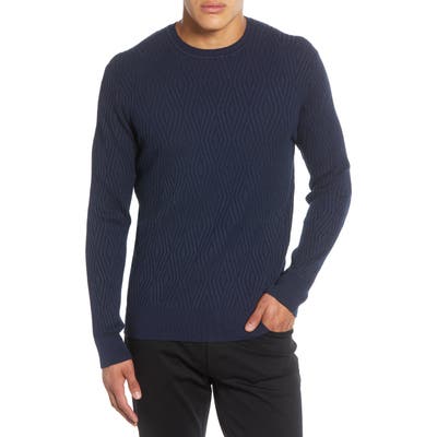 Karl Lagerfeld Paris 3D Diamond Regular Fit Sweater, Blue