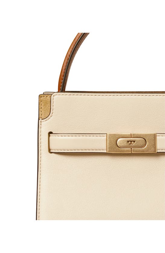 Shop Tory Burch Petite Lee Radziwill Leather Double Bag In New Cream