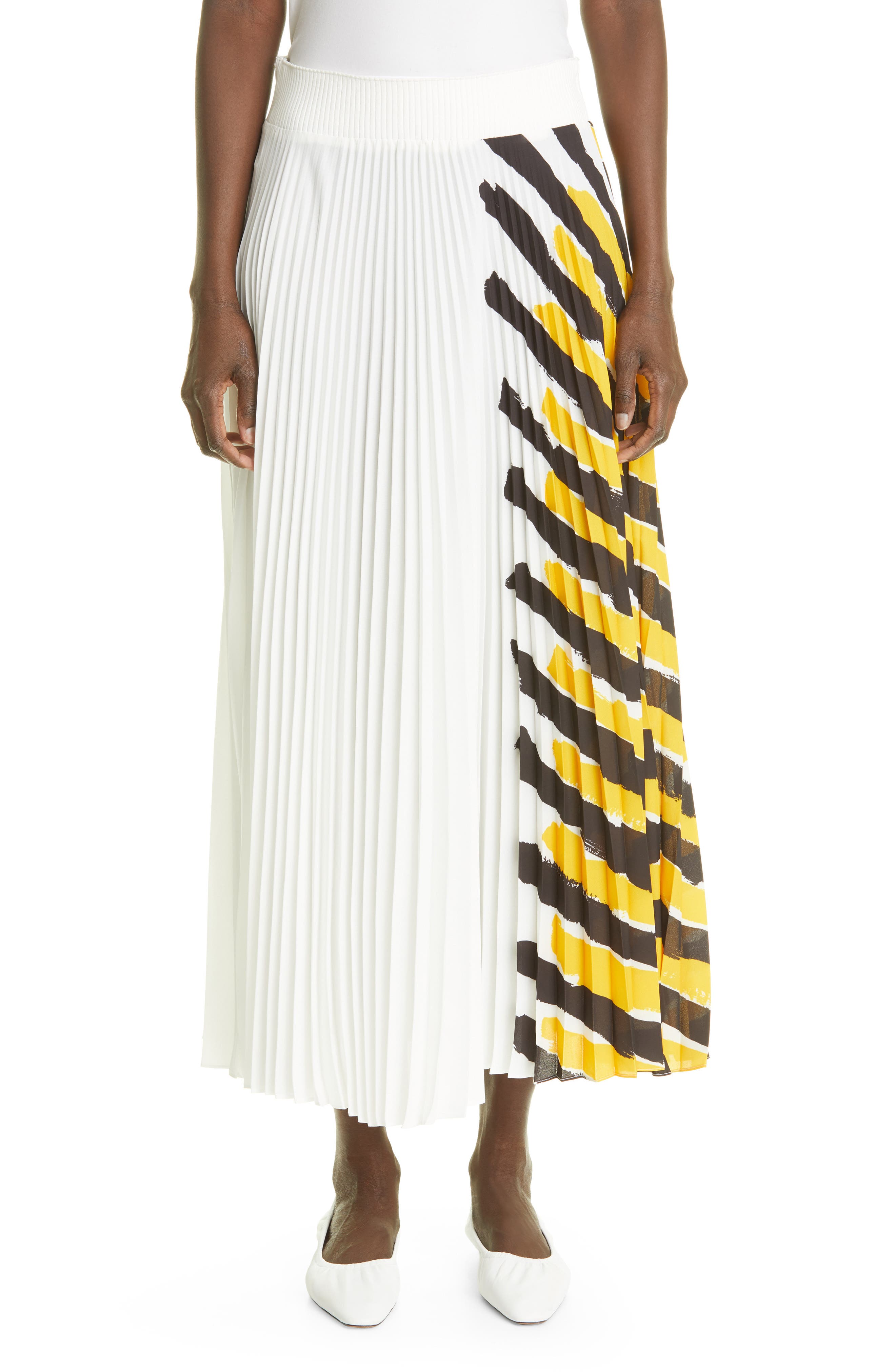 striped skirt yellow