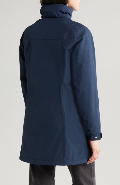 Helly Hansen Aden Hooded Waterproof Insulated Rain Jacket In 597 Navy