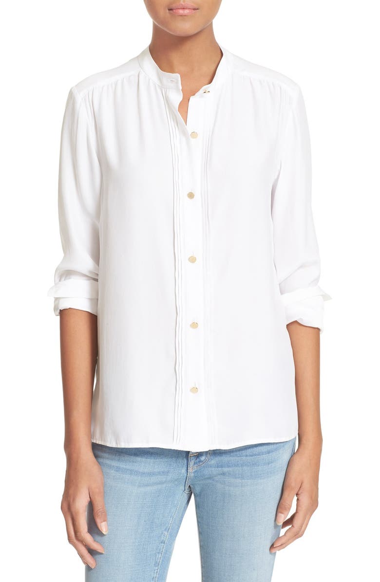 FRAME 'Le Pleated' Silk Blouse | Nordstrom