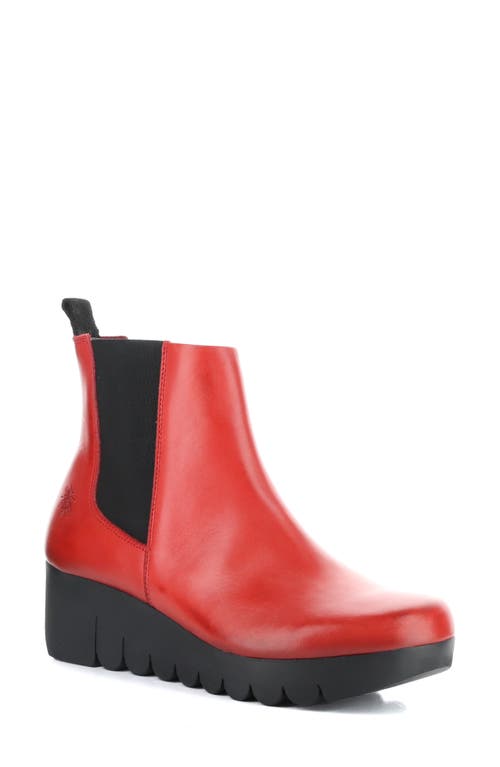 Shop Fly London Vaze Chelsea Boot In Red Burn