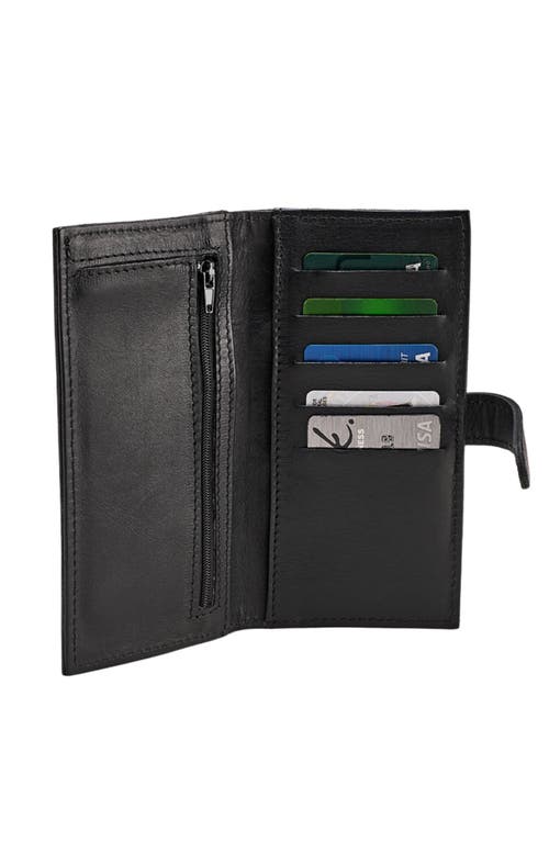 Sarep + Rose Kenya 8 Compartment Bifold Wallet In Black