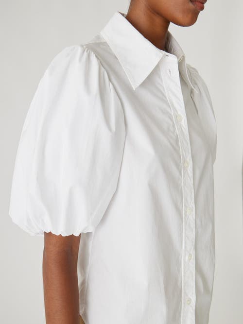 REBECCA TAYLOR REBECCA TAYLOR PUFF SLEEVE BUTTON DOWN SHIRT
