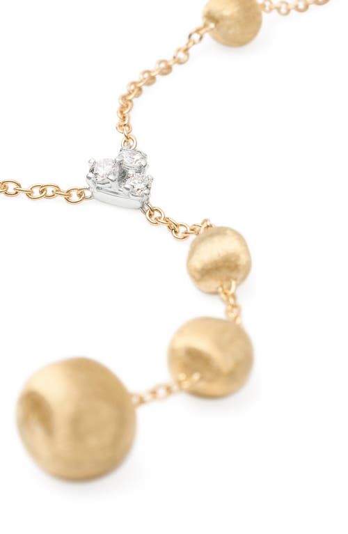 Marco Bicego Bead Station Y-necklace In 18k Yellow Gold