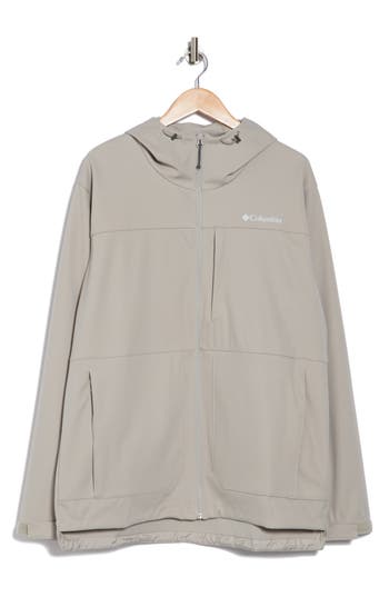 Columbia Mesa Hooded Soft Shell Jacket In Flint Grey