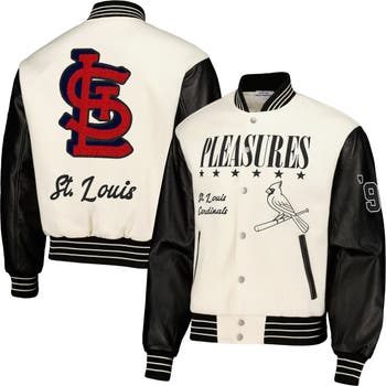 ST. LOUIS CARDINALS MLB Full Zip Up White Fleece Vest Jacket Men's Size XL
