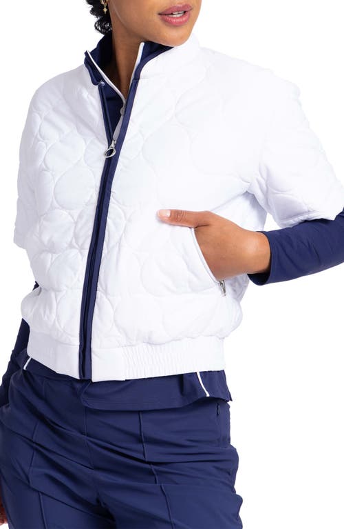 Shop Kinona Chic & Sleek Short Sleeve Quilted Jacket In White