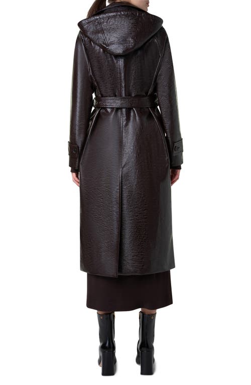 Shop Akris Zeno Lacquered Cotton Hooded Coat In Mocca