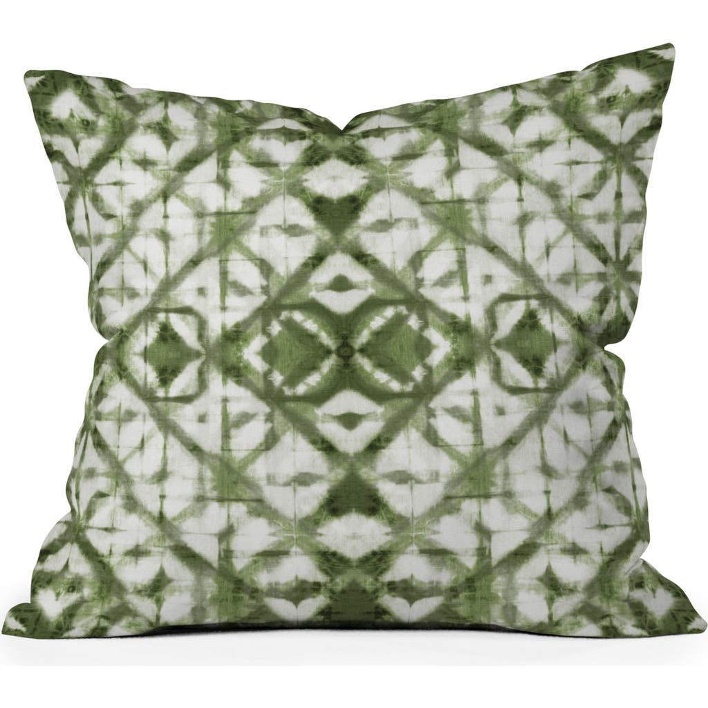 Deny Designs Modern Abstract Print Throw Pillow In Olive