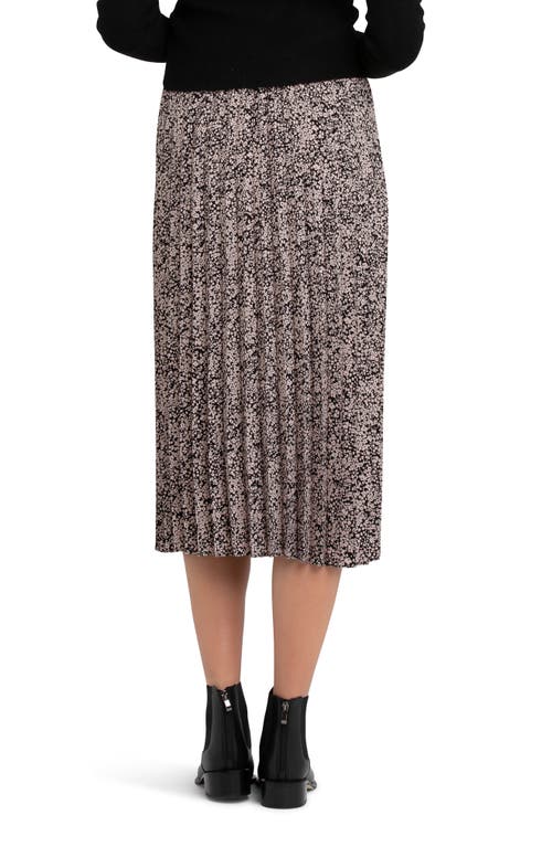 Shop Ripe Maternity Florence Pleated Midi Maternity Skirt In Black/dusty Pink