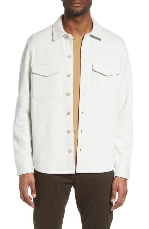 Vince Cotton Blend Shirt Jacket In White