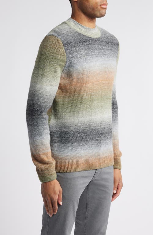 Brax Buddy Crewneck Long Sleeve Knit Virgin Wool Blend T-shirt In Salvia