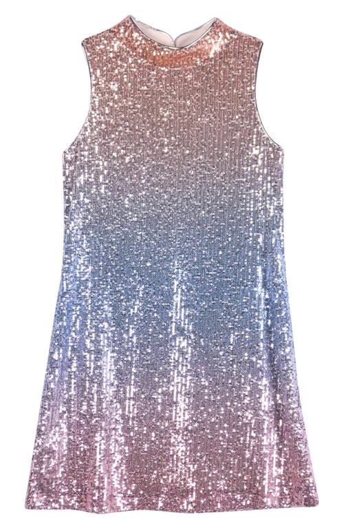 ZUNIE ZUNIE KIDS' GRADIENT SEQUIN SHIFT DRESS