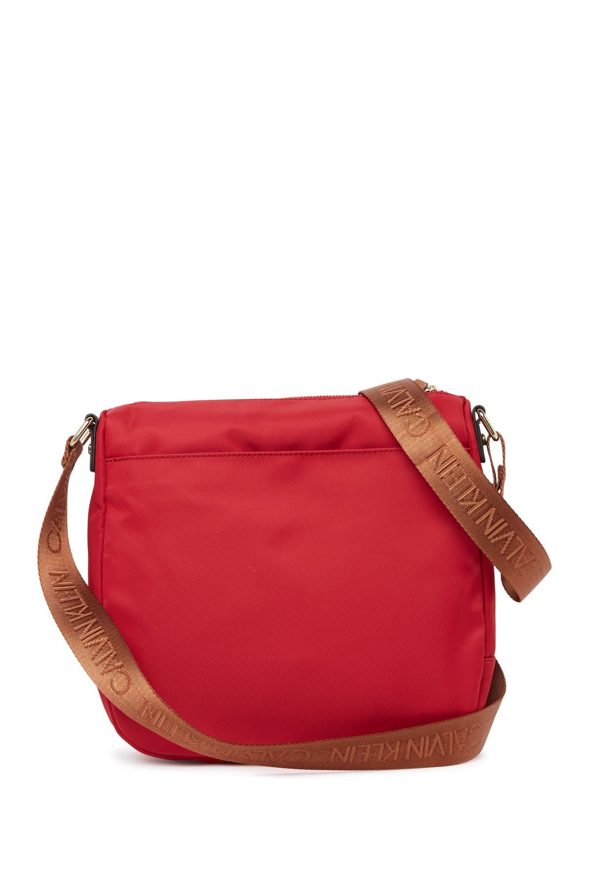 Calvin Klein Belfast Dressy Nylon Messenger Bag In Medium Red