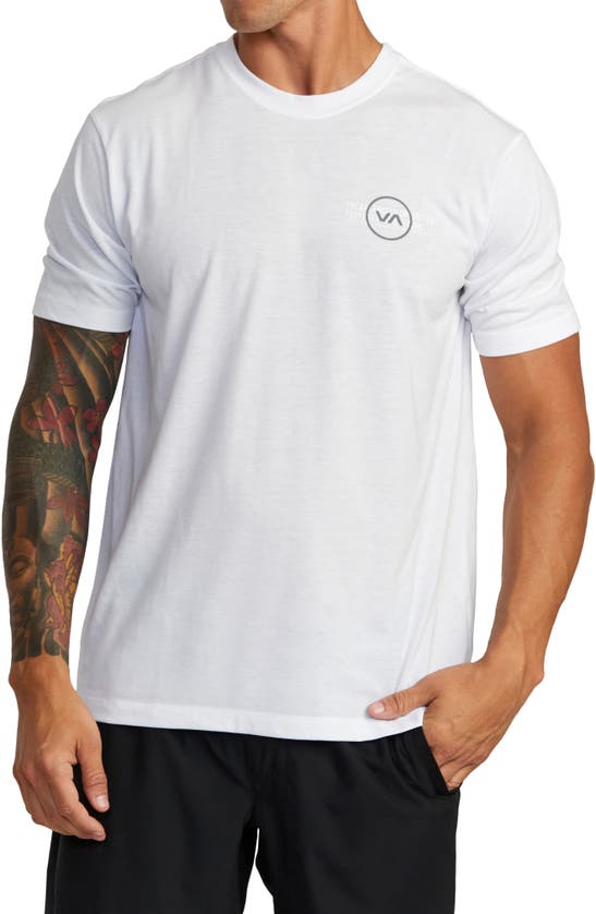 Rvca Va Levels Performance Graphic Tee In White