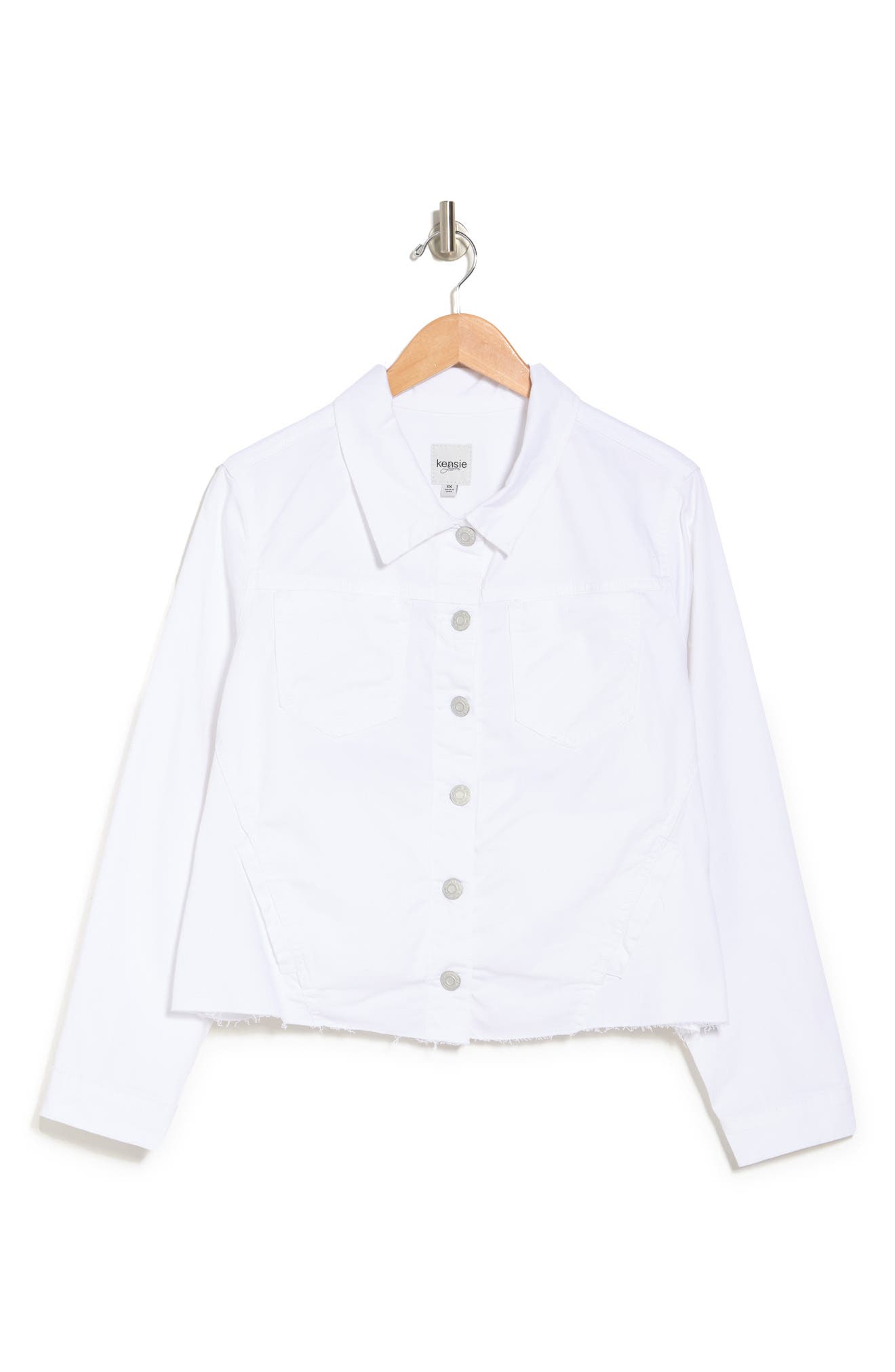 Kensie Denim Jacket In White | ModeSens
