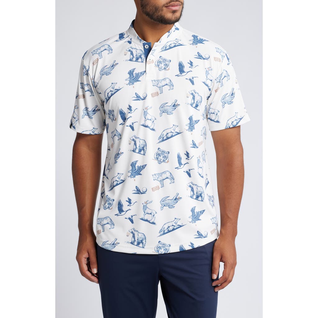 Swannies Brennan Print Top in Vintage White