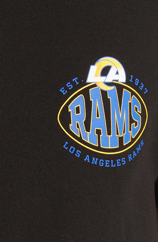 Hugo Boss X Nfl Cotton Polo In Los Angeles Rams Black