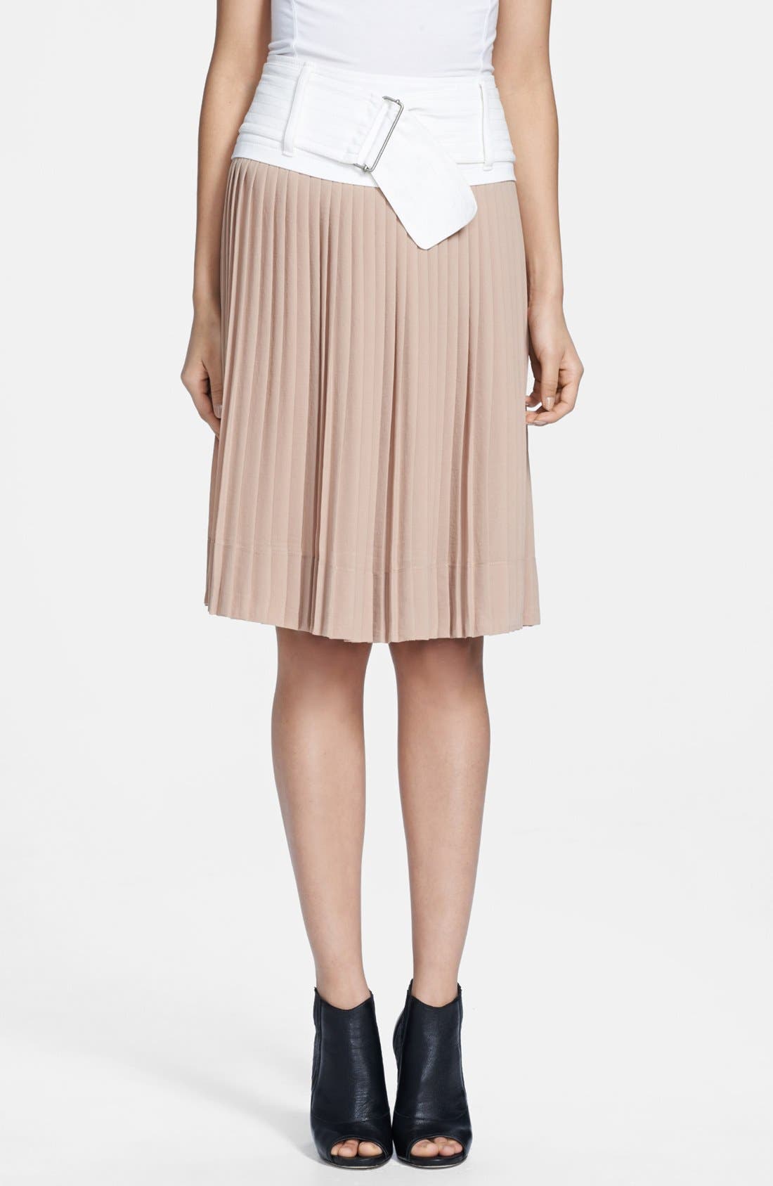 A.L.C. Pleated Crepe Skirt with Belt Nordstrom