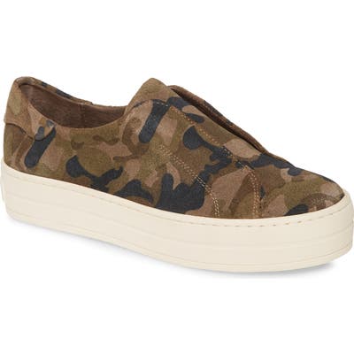 Jslides Heidi Platform Slip-On Sneaker, Green