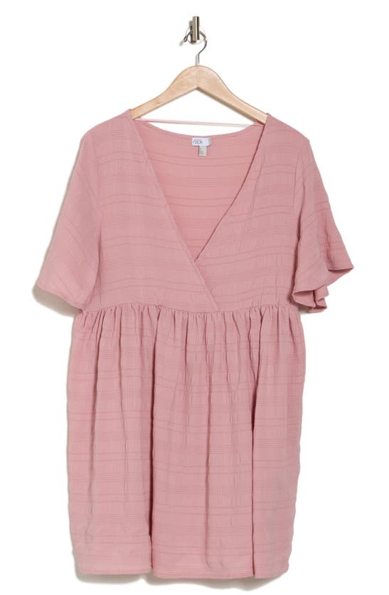 Shop Nordstrom Rack Textured Tunic Cover-up Dress In Pink Zephyr