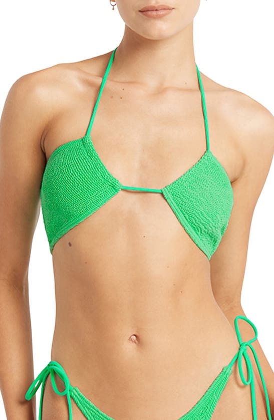Shop Bondeye Bound By Bond-eye Margarita Strapless Bikini Top In Apple Eco