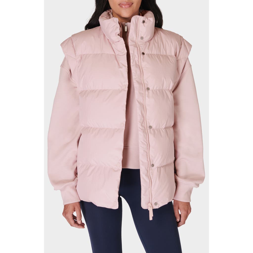 Sweaty Betty Nimbus Water Resistant Puffer Vest In Pirouette Pink