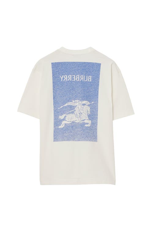 Shop Burberry Ekd Cotton T-shirt In Salt