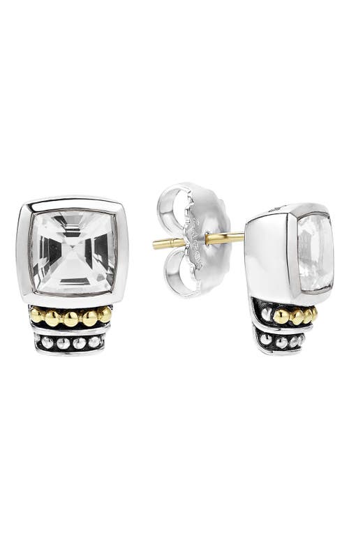 LAGOS Caviar Color Semiprecious Stone Stud Earrings in White Topaz at Nordstrom