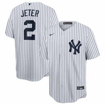 Women's New York Yankees Derek Jeter Nike White/Navy 2020