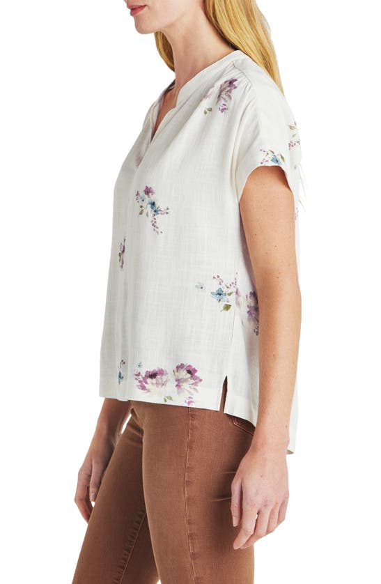 Shop Splendid Wynne Floral Print Crepe Top In Watercolor