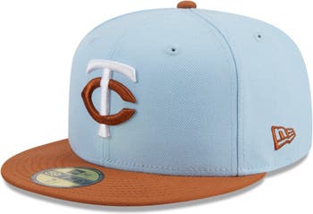 New Era Men's New Era Light Blue/Brown Minnesota Twins Spring Color Basic  Two-Tone 59FIFTY Fitted Hat