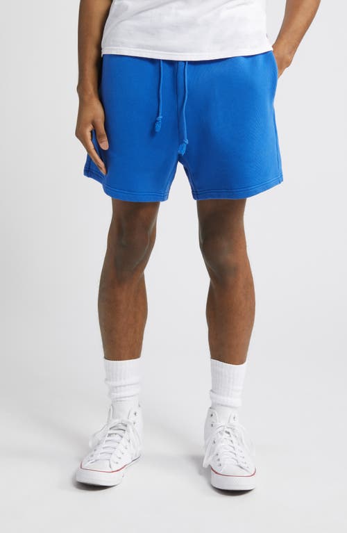 Core Organic Cotton Brushed Terry Sweat Shorts in Vintage Cobalt