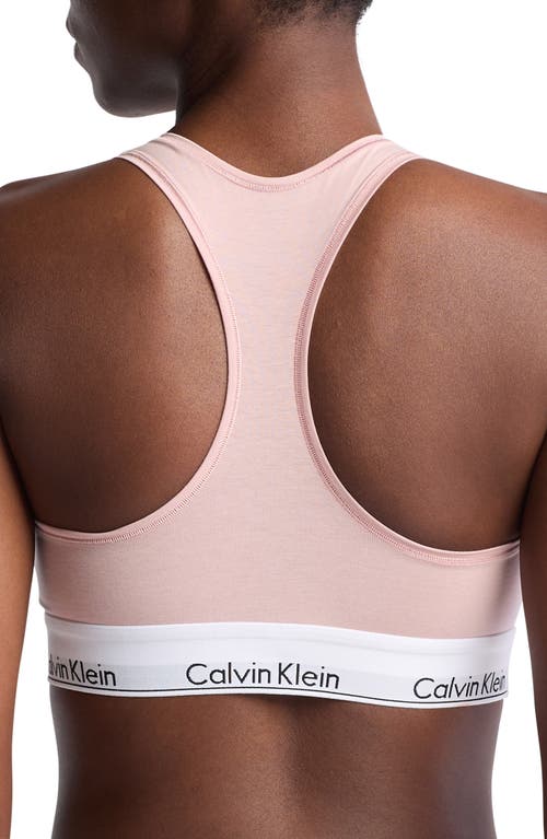 Shop Calvin Klein Modern Cotton Collection Unlined Cotton Blend Bralette In Subdued