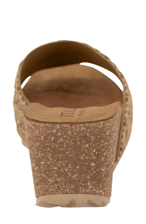 Italian Shoemakers Ibbie Platform Wedge Slide Sandal In Natural