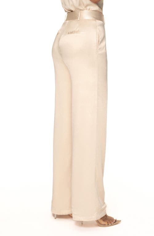 Shop Jluxlabel Ever After Satin Pants In Champagne