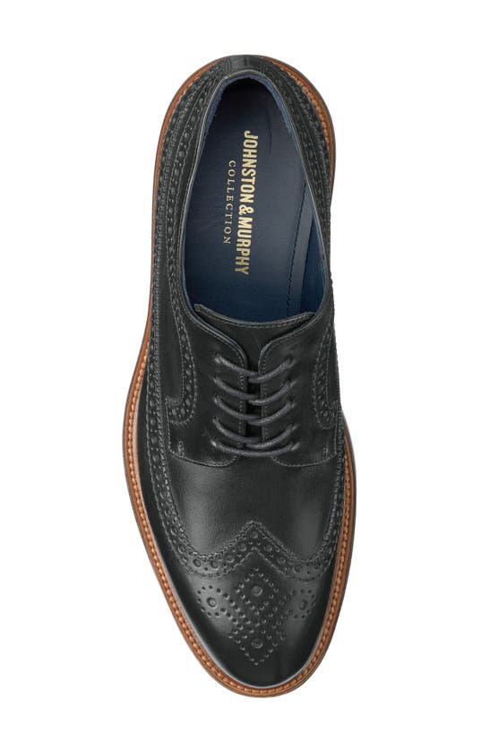 Johnston & Murphy Collection Jenson Longwing Derby In Black Italian Calfskin